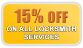 15% to all locksmith services